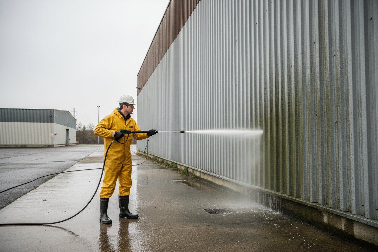 Nettoyage haute pression et bardages pour industriels à Massy (91)